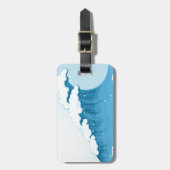 Blauwe Golf Surfen en Oceaan Bagagelabel (Voorkant verticaal)