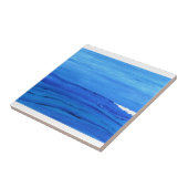 Blauwe golf tegeltje (Zijkant)