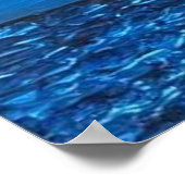 Blauwe golf textuurprint poster (Hoek)