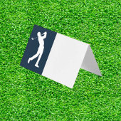 Blauwe golf-thema verjaardagsplaats kaarten