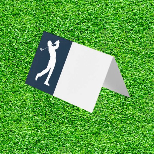 Blauwe golf-thema verjaardagsplaats kaarten