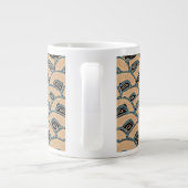 Blauwe Golf van Cultuur Batik Speciale Mok (Achterkant)