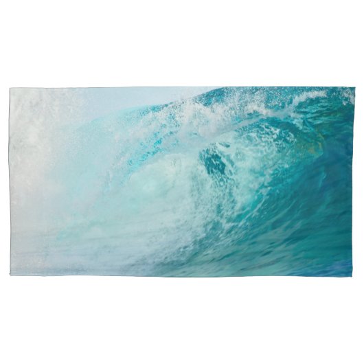 Blauwe golf van Pacifische oceaan Kussensloop (Voorkant-Links)