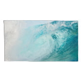 Blauwe golf van Pacifische oceaan Kussensloop (Achterkant-Rechts)