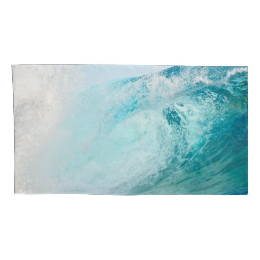 Blauwe golf van Pacifische oceaan Kussensloop (Achterkant-Rechts)