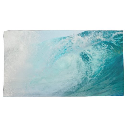 Blauwe golf van Pacifische oceaan Kussensloop (Voorkant-Rechts)