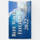 Blauwe golf verkiezingen 2022 banner (Verticaal)
