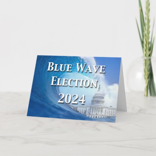 Blauwe golf verkiezingen 2024 kaart (Voorkant)