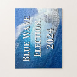 Blauwe golf verkiezingen 2024 legpuzzel