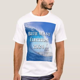 Blauwe golf verkiezingen 2024 t-shirt