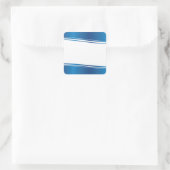 Blauwe golf vierkante sticker (Tas)