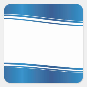 Blauwe golf vierkante sticker