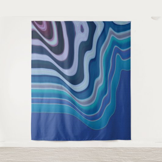 Blauwe Golf Wandkleed (Voorkant)