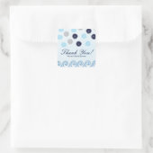 Blauwe Golf Waterverf Kunst Strand Favor Stickers (Tas)