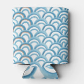 Blauwe golf waterverf, naadloos schilderen. blikjeskoeler (Achterkant)