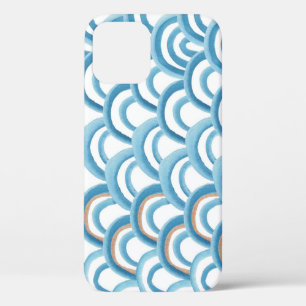 Blauwe golf waterverf, naadloos schilderen. Case-Mate iPhone case