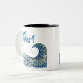 Blauwe golf - Wees een Mok voor kiezers (Voorkant links)