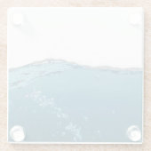 Blauwe golf wissen glazen onderzetter (Achterkant)