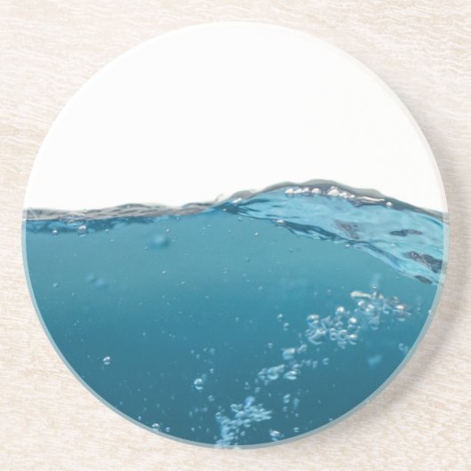 Blauwe golf wissen zandsteen onderzetter (Voorkant)