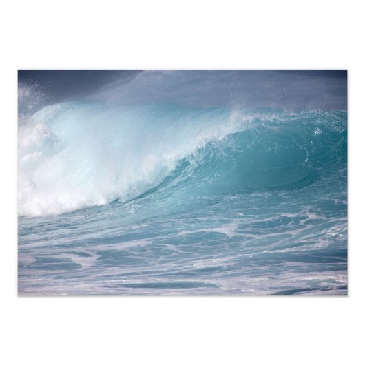 Blauwe golfbreker, Maui, Hawaii, Verenigde Staten Foto Afdruk (Voorkant)