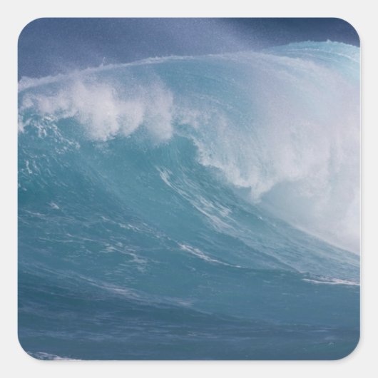 Blauwe golfbreker, Maui, Hawaii, Verenigde Staten Vierkante Sticker (Voorkant)