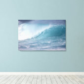 Blauwe golfbreker, Maui, Hawaii, VS 2 Canvas Afdruk (Insitu (Houten vloer))