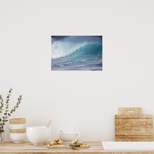 Blauwe golfbreker, Maui, Hawaii, VS 2 Poster (Keuken)