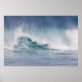 Blauwe golfbreker, Maui, Hawaii, VS 3 Poster (Voorkant)