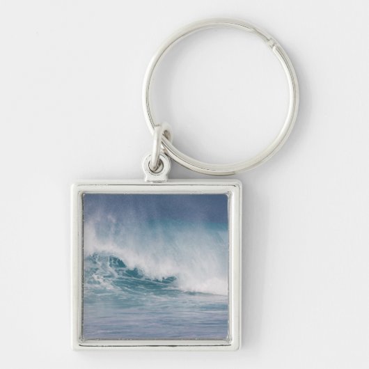 Blauwe golfbreker, Maui, Hawaii, VS 3 Sleutelhanger (Voorkant)