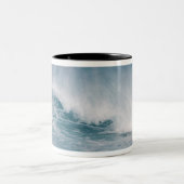 Blauwe golfbreker, Maui, Hawaii, VS 3 Tweekleurige Koffiemok (Center)