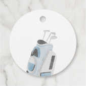 Blauwe golfclub dank u cadeau label (Achterkant)