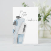 Blauwe golfclub dank u kaart (Staand voorkant)