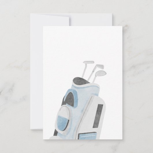 Blauwe golfclub dank u kaart (Achterkant)