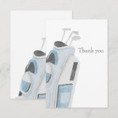 Blauwe golfclub dank u kaart (Voorkant / Achterkant)