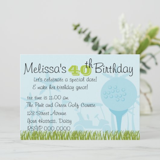 Blauwe Golfdatum Kaart (Staand voorkant)