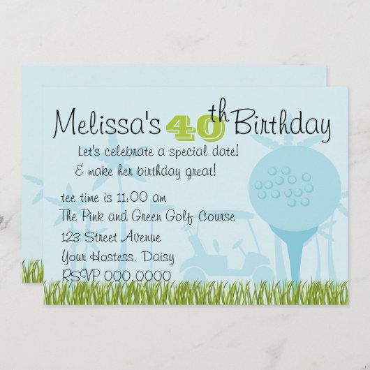 Blauwe Golfdatum Kaart (Voorkant / Achterkant)