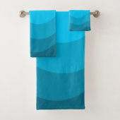 Blauwe golfgradiënt bad handdoek (Insitu)