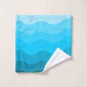 Blauwe golfgradiënt bad handdoek (Wasdoekje)
