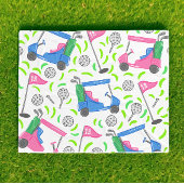 Blauwe golfkar 18e Hole Flag Preppy Bright Fleece Deken