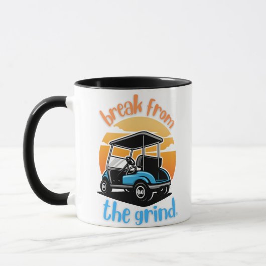 Blauwe Golfkar Coffee Mug Mok (Links)