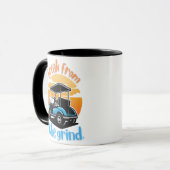 Blauwe Golfkar Coffee Mug Mok (Voorkant links)