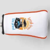 Blauwe Golfkar Putterhoes Golfheadcover (Voorkant)