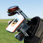 Blauwe Golfkar Putterhoes Golfheadcover (Insitu)
