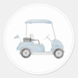 Blauwe golfkar sticker