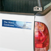Blauwe golflengte aanpassen 2020 bumpersticker (Op Truck)