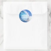 Blauwe golflengte aanpassen 2020 ronde sticker (Tas)