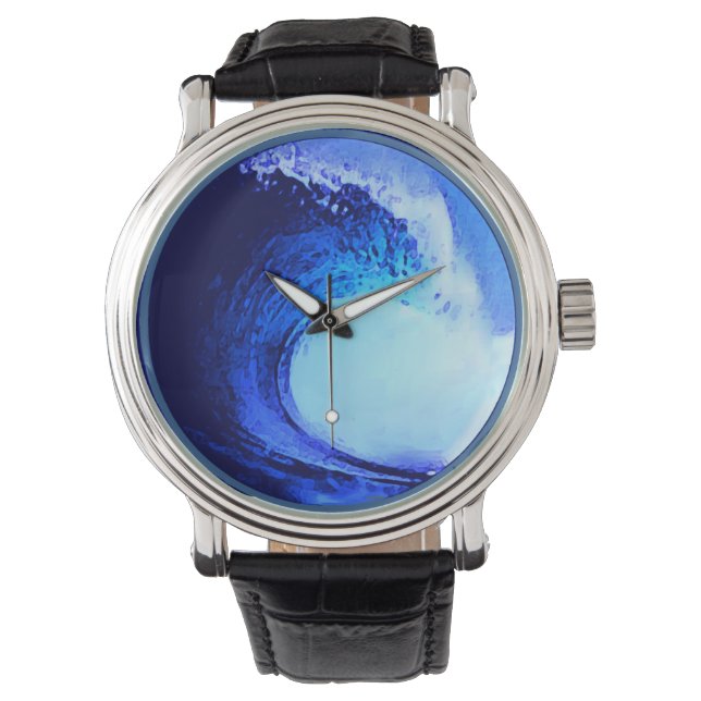 blauwe golflengte horloge (Voorkant)