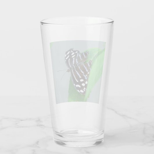 Blauwe golflengte op Leaf Foto Glas (Achterkant)