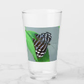 Blauwe golflengte op Leaf Foto Glas (Voorkant)