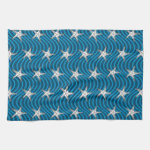 Blauwe golflengte van Starfish Sketch Theedoek (Horizontaal)